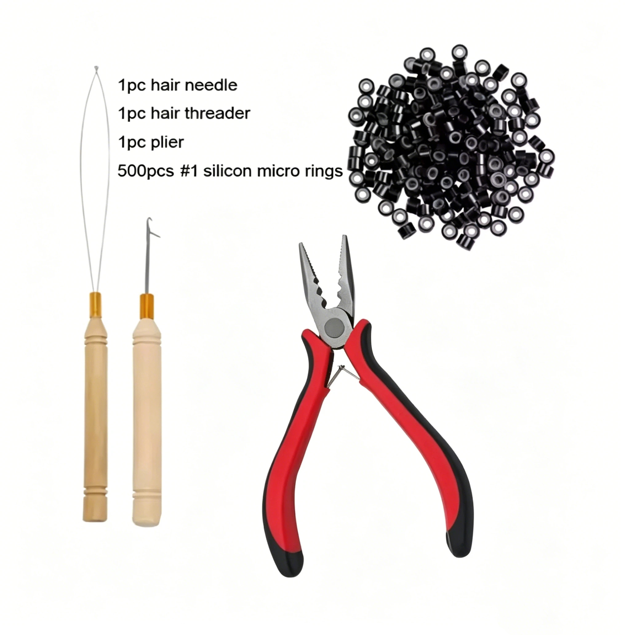 Tippet Line - Haarclip- en kralengereedschapset, inclusief haarextensions, micronaalden,
