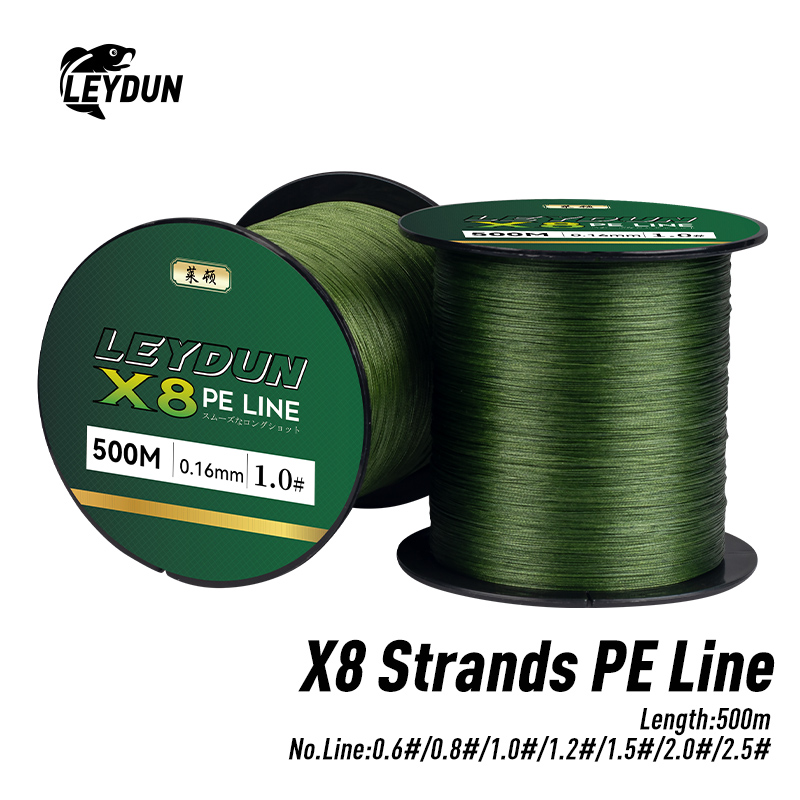 Copolymer Line - LEYDUN 500m Micro Nieuwe Vislijnen 8-strengs