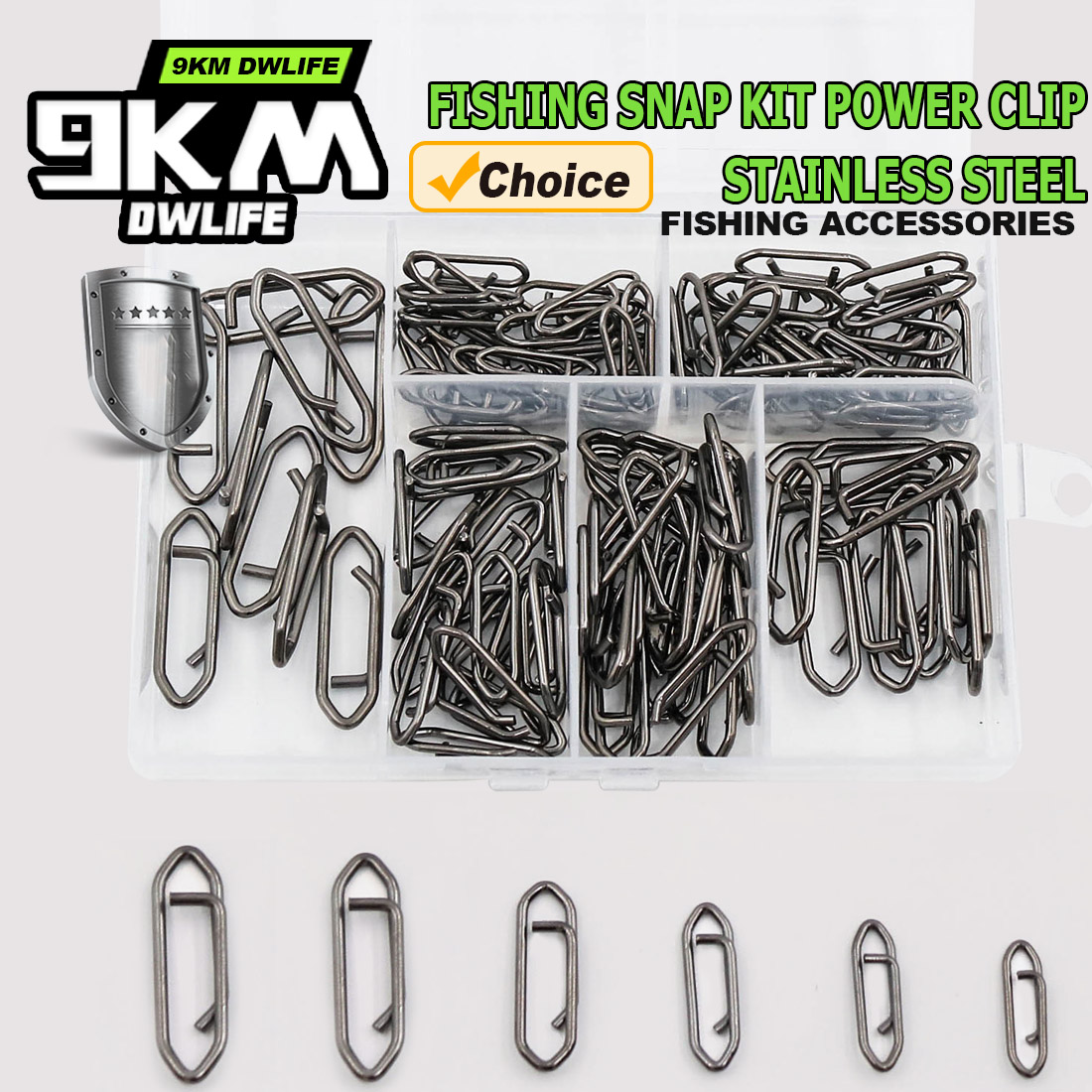 Freshwater Line - 9KM Vissen Snap Kit 110pcs Power