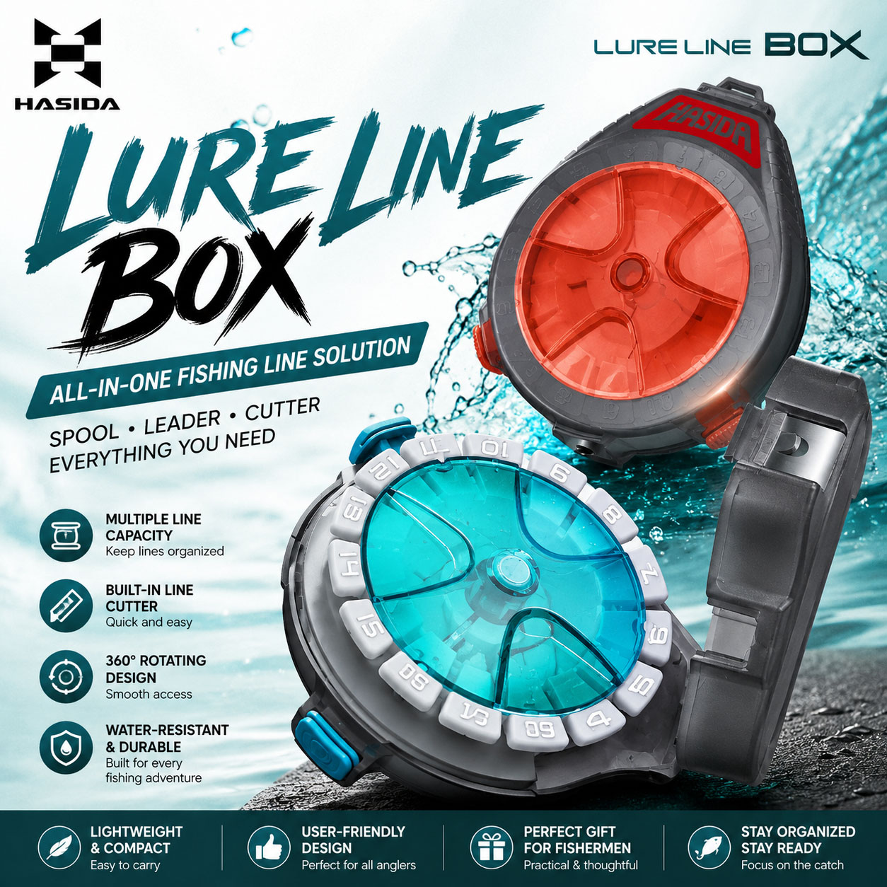 Fishing Line Box - HASIDA Sub Line Box Visuitrusting Box
