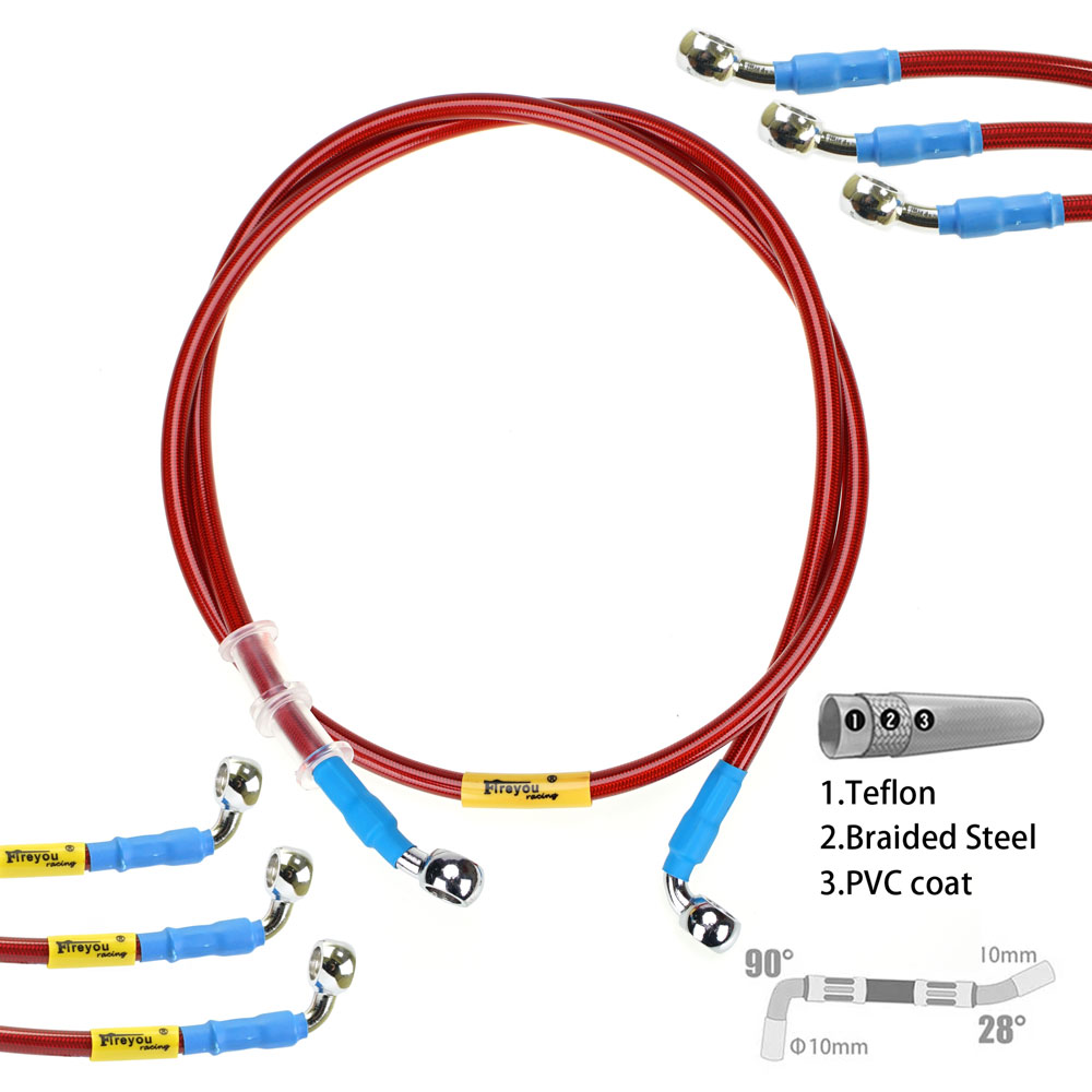 Braided Line - 400 mm-2400 mm remslang hydraulische DOT-lijnkabel