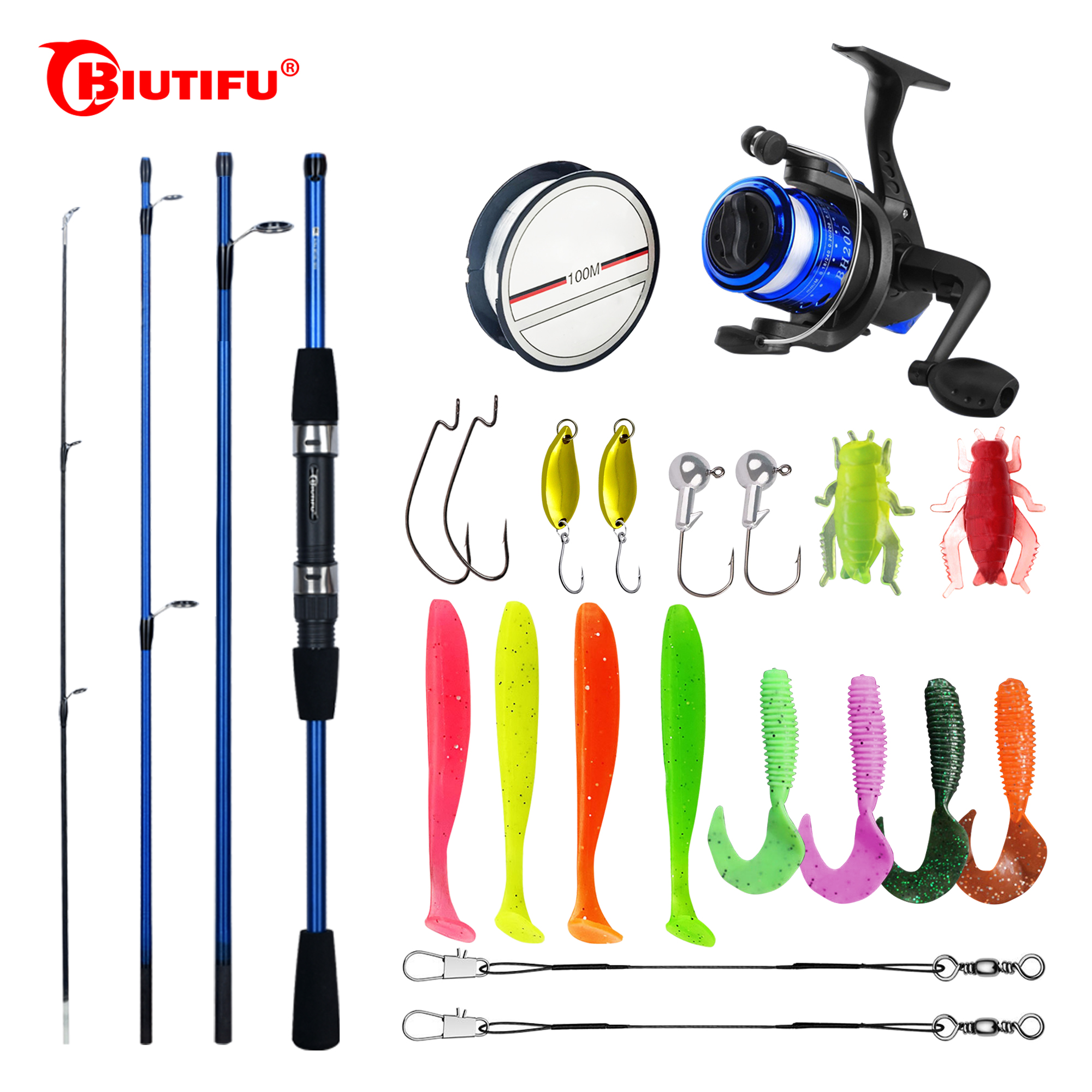 Freshwater Line - Biutifu Spinhengelset 1.8/2.1M En Haspel 5.2:1