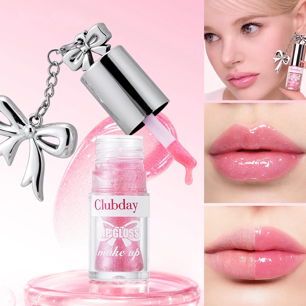 Copolymer Line - Mini-hangertje met kleurveranderende lipgloss, doorschijnende glittertextuur,