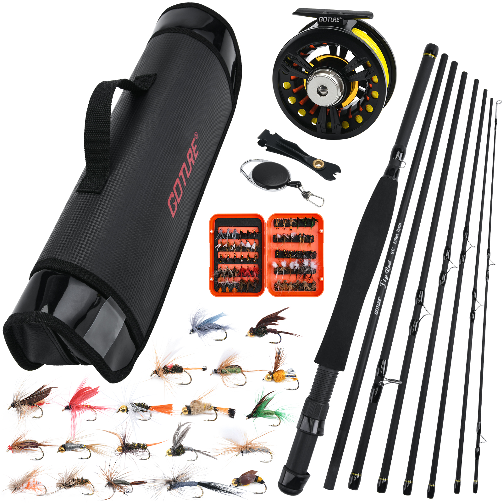 Goture 8 Sectie Reisvlieg Heng - Fishing Line Spooler recensie en prijs