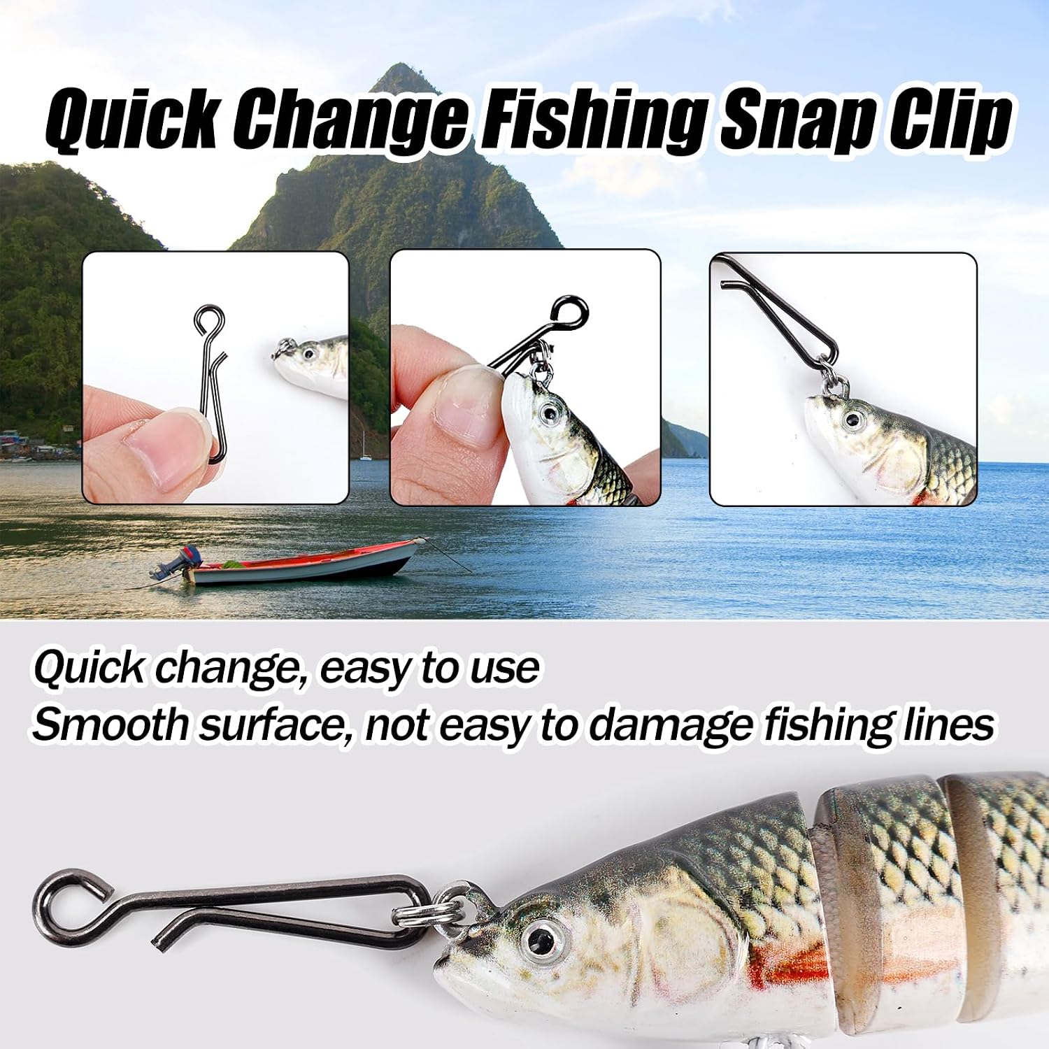 100 Stuks Rvs Vissen Snap Clip - Freshwater Line recensie en prijs