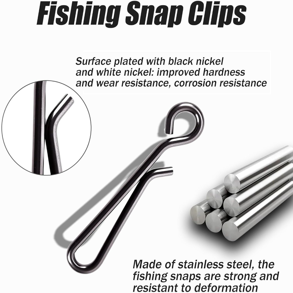 100 Stuks Rvs Vissen Snap Clip - Freshwater Line recensie en prijs