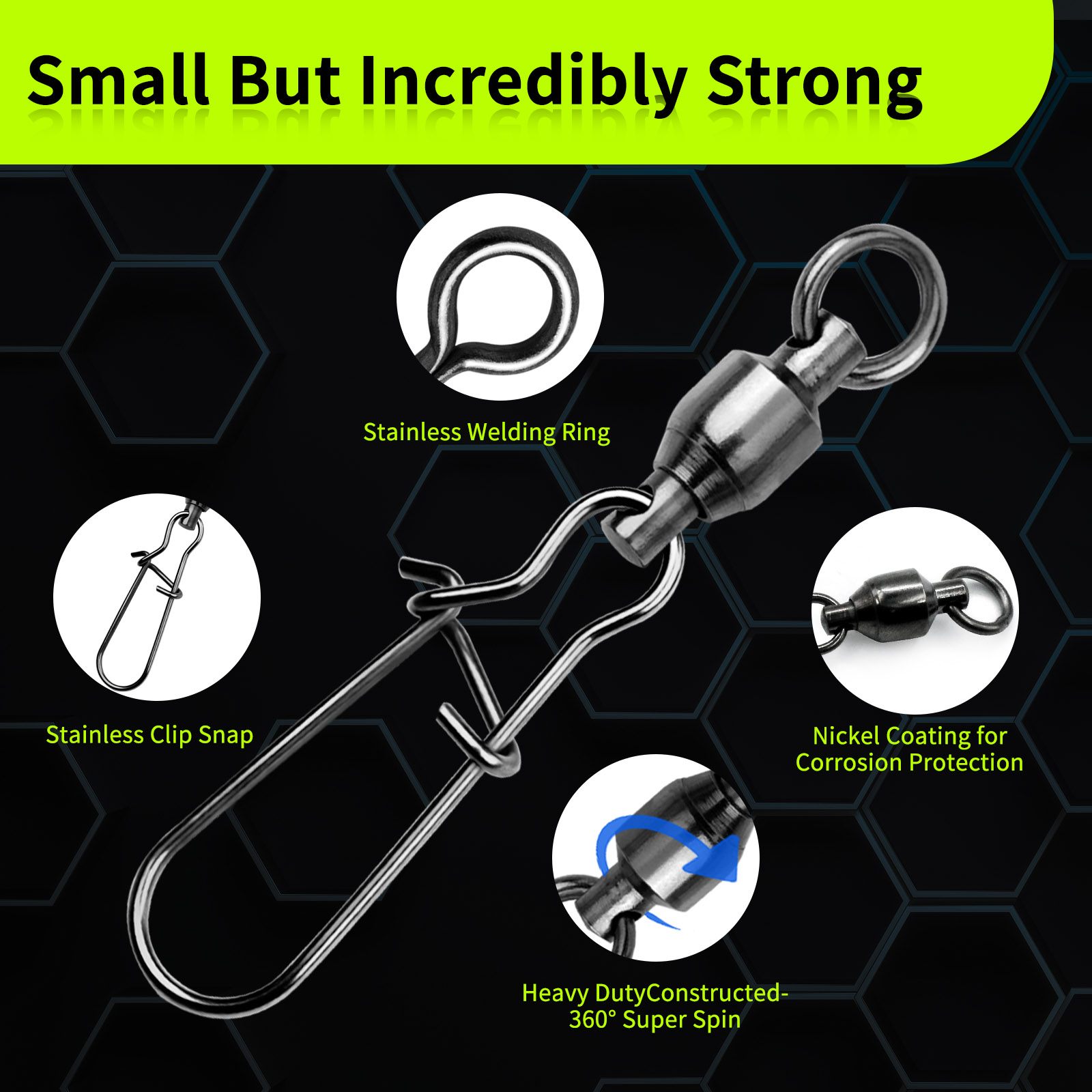 9KM 10PCS Kogellager Swivel Sn - Freshwater Line recensie en prijs