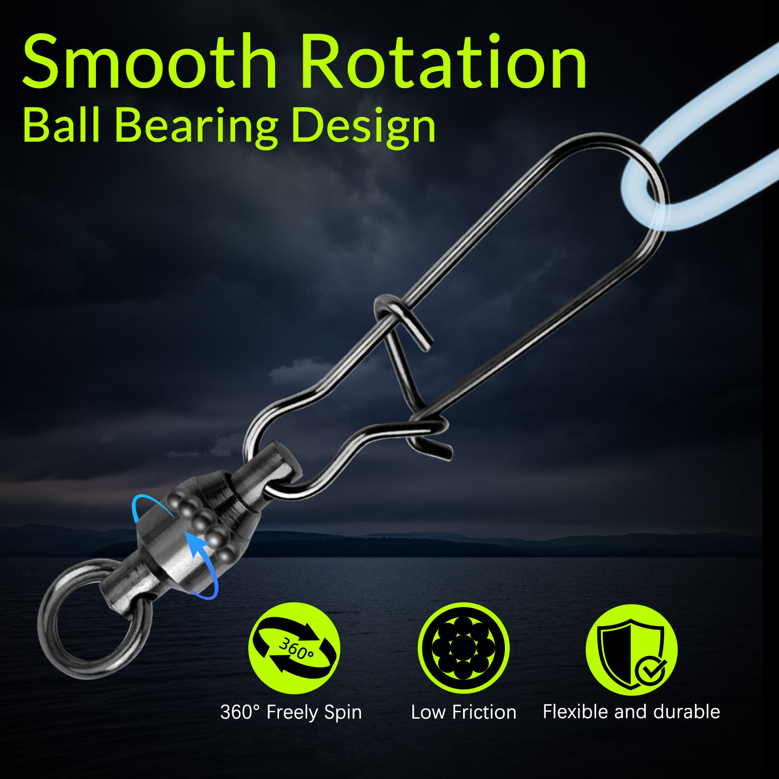 9KM 10PCS Kogellager Swivel Sn - Freshwater Line recensie en prijs