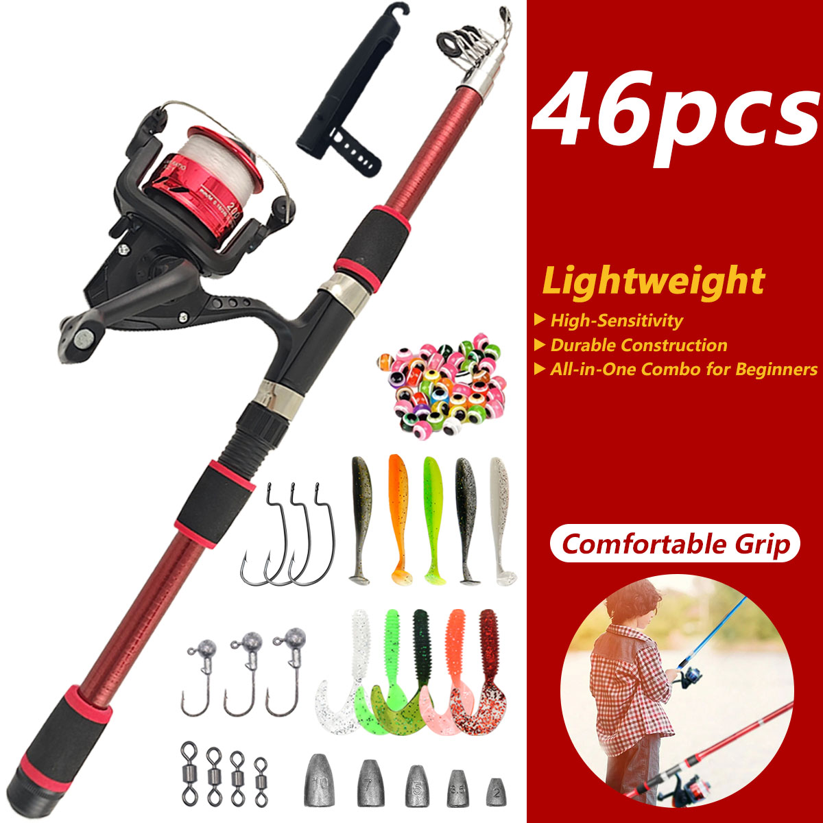 46-delige telescopische hengel - Freshwater Line recensie en prijs
