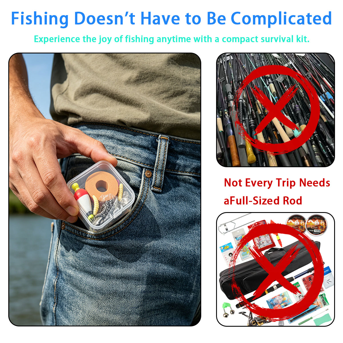Draagbare noodvisuitrusting, d - Fishing Line Box recensie en prijs