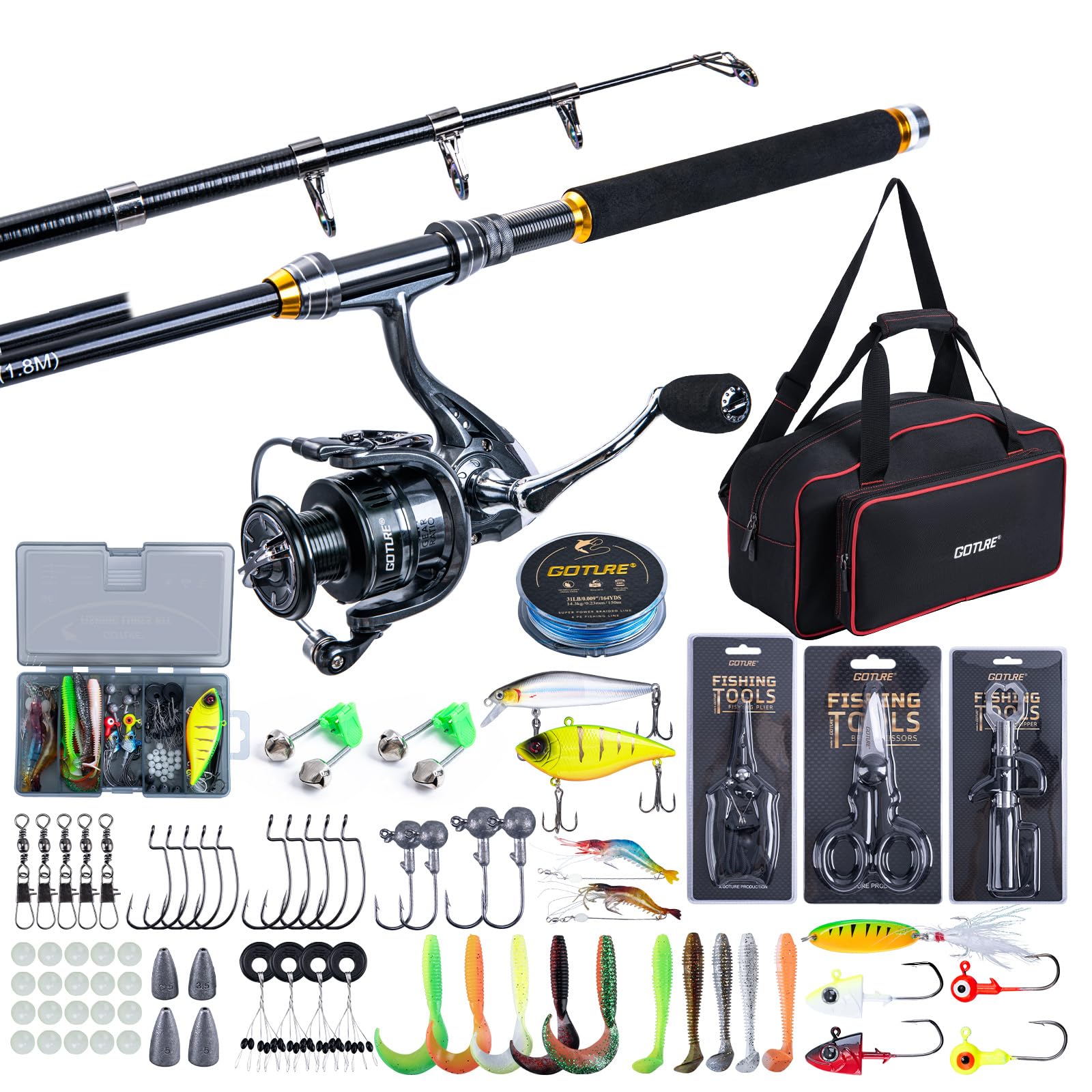 Goture Vissen Telescopische He - Fishing Line Spooler recensie en prijs